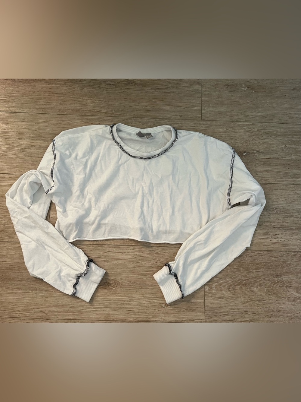 ASOS Cotton Contrast Stitch Longsleeve Tee
